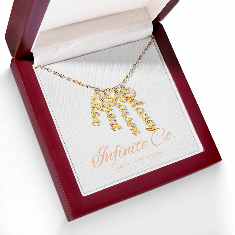 Collier de noms verticaux multiples